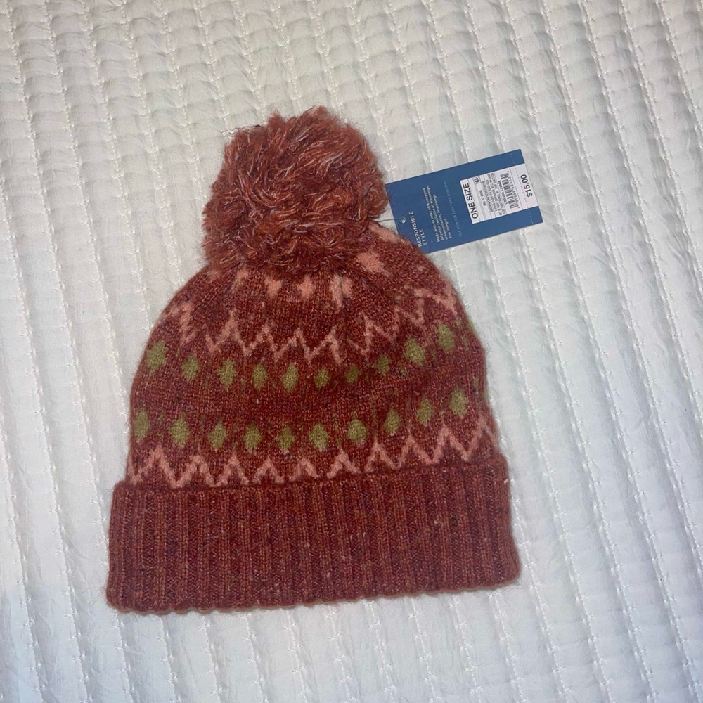 Pompom Fleece Lined Winter Hat